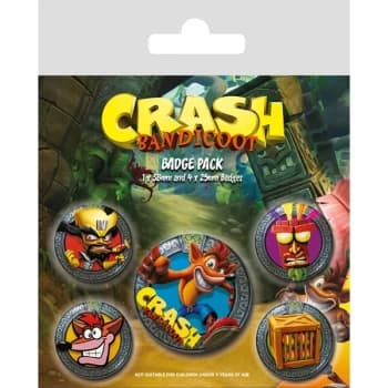 Image of Crash Bandicoot - Pop Out Badge Pack