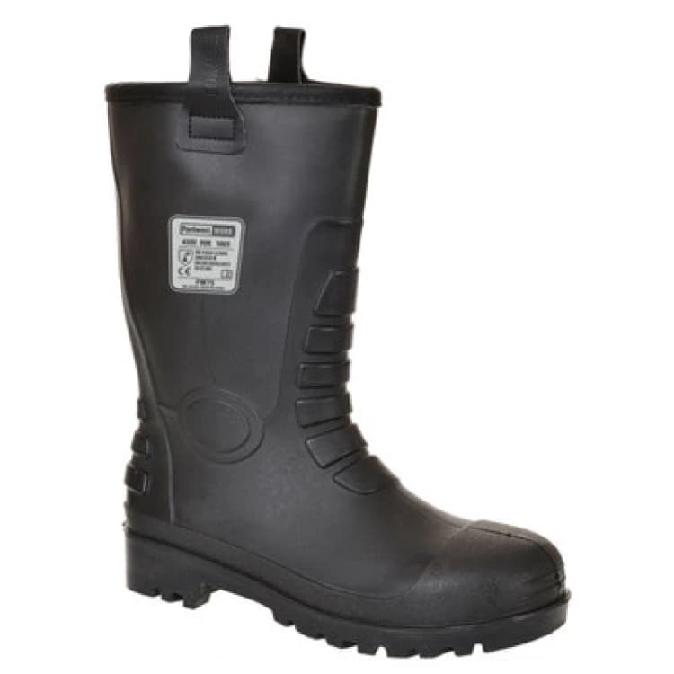 Image of Portwest Neptune S5 CI Waterproof Rigger Safety Boots FW75BKR36 Colour: Black
