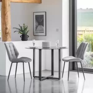 Image of Carlisle 4 Seater Dining Table Black Marble