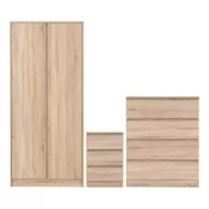 Image of Seconique Malvern Trio Set - Sonoma Oak Effect