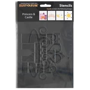 Image of Rust-Oleum Princess Paint stencil Pack of 4
