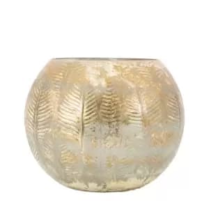 Image of Symington Candle Holder Antiqued 22cm Antique Gold