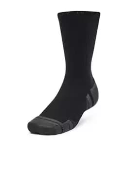Image of Under Armour Performance Tech 3pk Crew Socks - Black, Size XL, Men