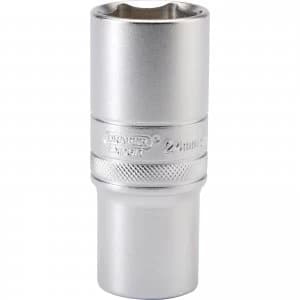 Image of Draper 1/2" Drive Satin Finish Deep Hexagon Socket Metric 1/2" 24mm