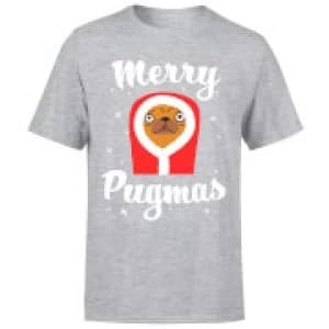Image of Merry Pugmas T-Shirt - Grey - 3XL