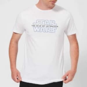 Image of Star Wars: The Rise Of Skywalker Logo Mens T-Shirt - White - 3XL