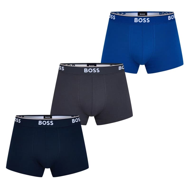Image of Boss Trunk 3 Pack Blk/Nvy/Blu 487 male 2X Large