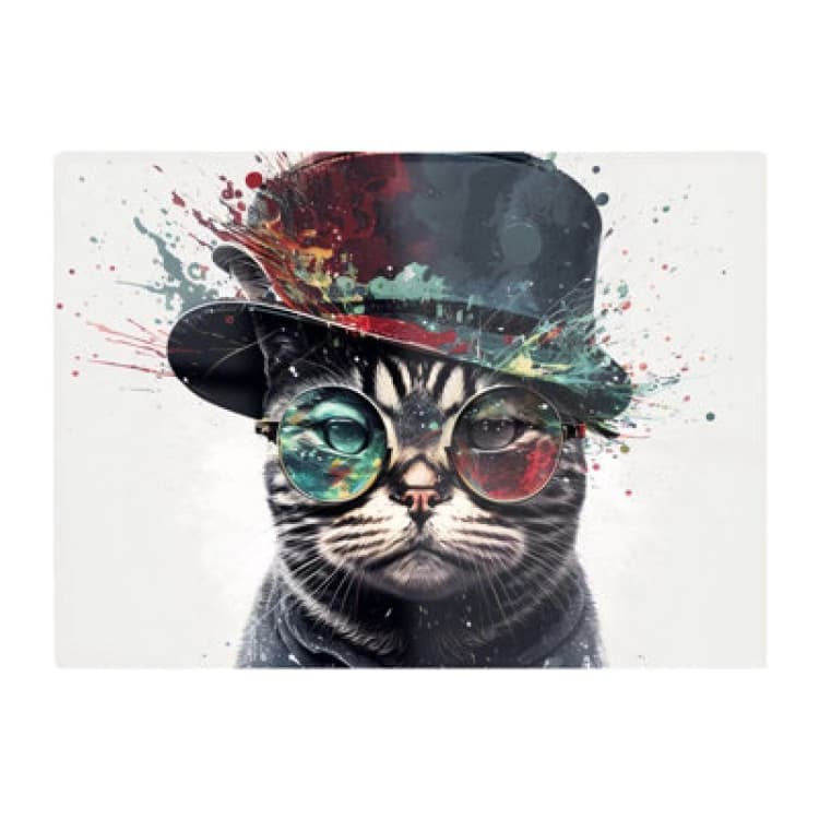 Image of Warren Reed Designer American Shorthair Cat Splashart Chopping Board