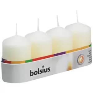 Image of Bolsius Pillar Candle Ivory 60/40 Tray 4