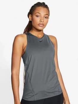 Image of Nike Training Pro Tank, Grey, Size XS, Women