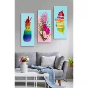Image of MDF0024 Multicolor Decorative MDF Painting (3 Pieces)