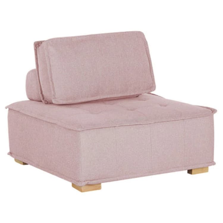 Image of Beliani 1-Seat Section Tibro Fabric Pink