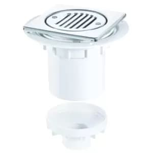 Image of McAlpine Polished Stainless Steel Square Shower Gully 110mm x 130mm TSG2T6SS - 896215