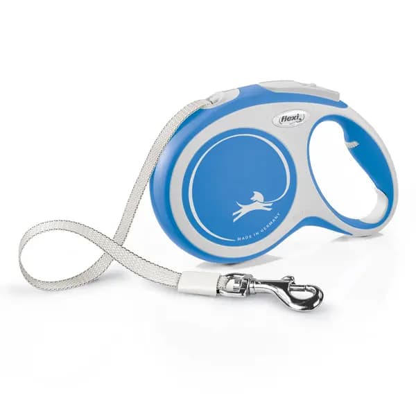 Image of Flexi New Comfort Tape Rectractable Dog Lead - Blue - Large (5m) Blue Dog Lead