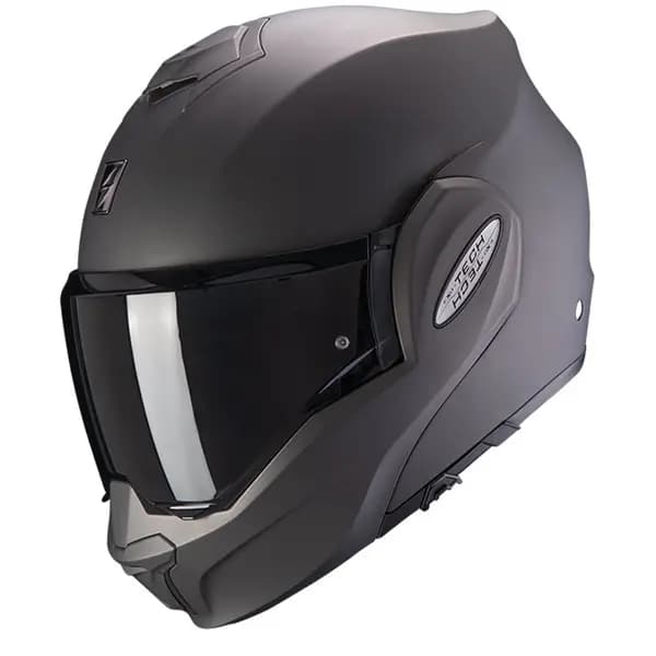 Image of Scorpion Exo-Tech Evo Solid Matt Anthracite Modular Helmet S