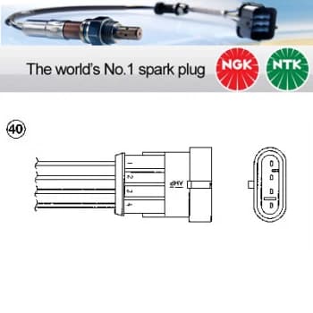 Image of NGK OZA334-A1 / 0223 Lambda Sensor Zirconia Type Oxygen O2 Exhaust Probe