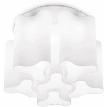 Image of Ideal Lux Compo - 6 Light Small Ceiling Flush Light White, E27