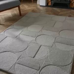 Image of Esselle Arabella Grey Wool Rug 120 x 170cm