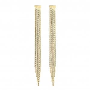 Image of Lipsy Gold Colour Slinky Earrings