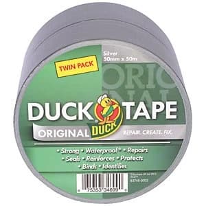 Image of Duck Tape Original Silver 50mm x 25m Twin Pack