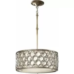 Image of Loops - 3 Bulb Ceiling Pendant Light Fitting Burnished Silver LED E27 60W Bulb