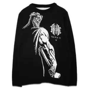 Image of WWE Womens/Ladies King Of Kings Triple H Knitted Jumper (XL) (Black/White)