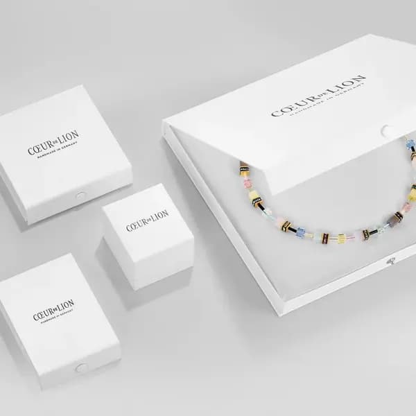 Image of Coeur De Lion Stainless Steel Crystal Grey-Gold Necklace 2839/10-1216