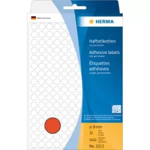 Image of HERMA Multi-purpose labels/colour dots Ø 8mm round red paper...