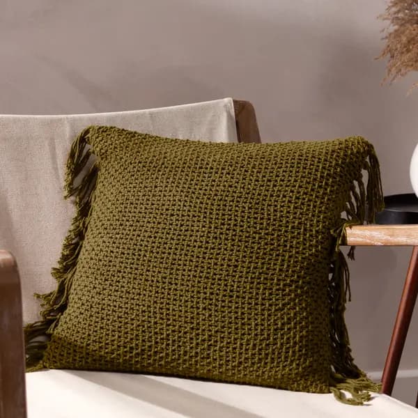 Image of Nimble Cushion Khaki, Khaki / 45 x 45cm / Polyester Filled