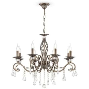 Image of Maytoni Lighting - Grace Chandelier Brass & Crystal, 8 Light, E14
