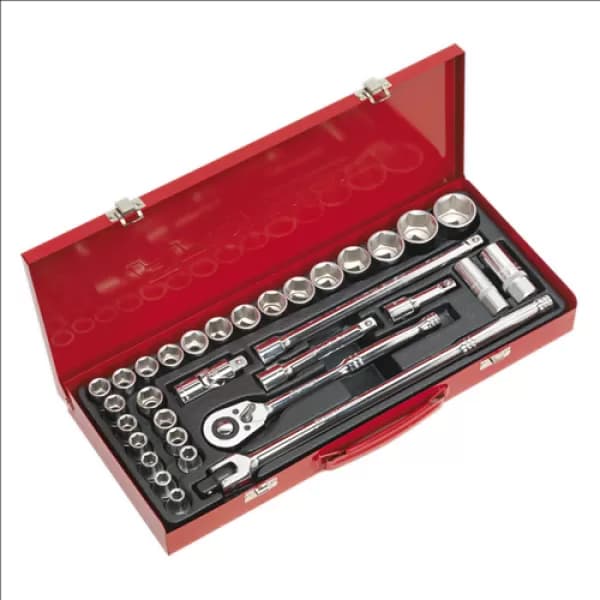 Image of Sealey AK693 Socket Set 32pc 1/2Sq Drive 6pt WallDrive® - DuoMetric®