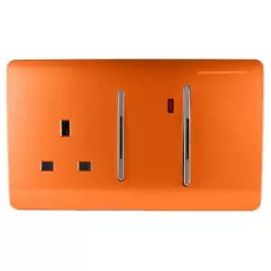 Image of Trendi Switch 45Amp Cooker Switch and Socket in Orange