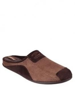 Image of Cotswold Stanley Mule Slippers - Brown