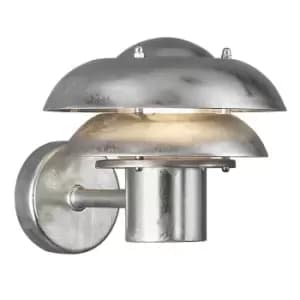 Image of Kurnos 20cm Outdoor Wall Lantern Galvanized, E14, IP54