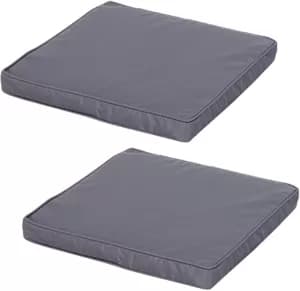 Image of Outsunny 2 Piece Cushion 1 Seat Cushion 1 Back Pad for Rattan Sofa Chair, Indoor and Outdoor Use, Dark Grey