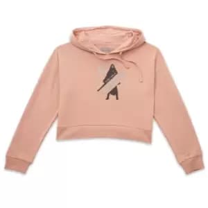 Image of Star Wars Jedi Knight Womens Cropped Hoodie - Dusty Pink - XL