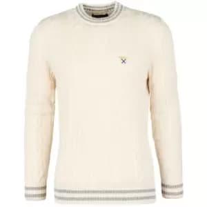 Image of Barbour Mens Wicket Crew Neck Jumper Neutral Large