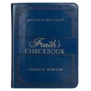 Image of Lux-Leather Blue - Faith's Checkbook - One Minute by Charles Spurgeon