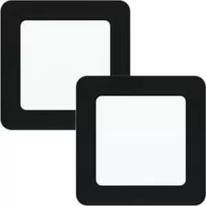 Image of Loops - 2 pack Wall / Ceiling Flush Downlight Black Square Spotlight 5.5W led