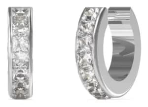 Image of Guess UBE03134JWRHT/U Rhodium Plated 11mm Square Crystal Jewellery