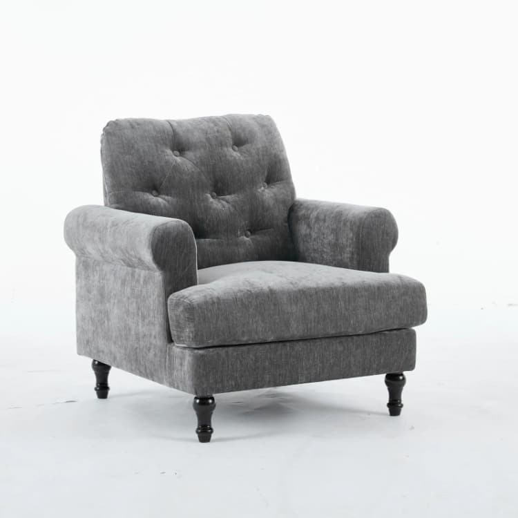 Image of Furniture One 6 Seater L-shape Aluminium Garden Corner Sofa Set-3 Corner+ 3 Middle, Grey A1356-3M-O
