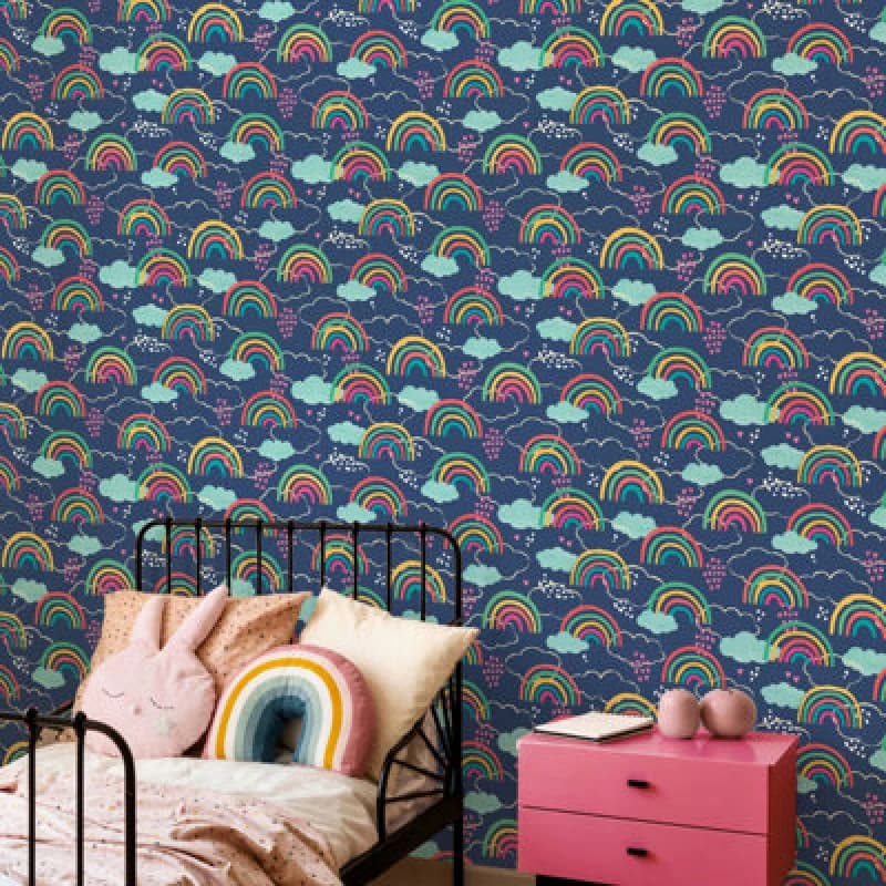 Image of Hoopla Walls Rainbow Love Inky Mix 10M Wallpaper