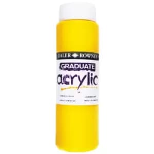 Image of Daler Rowney 123500605 Graduate Acrylic Paint 500ml Cadmium Yellow Hue