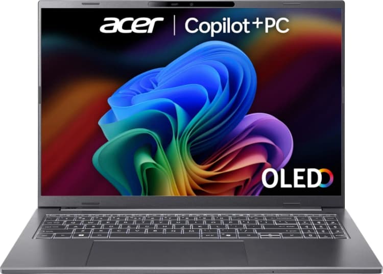 Image of Acer Aspire 16 AI 16 A16-61M OLED 16" Copilot+ Laptop - AMD Ryzen AI 7, 1TB SSD, 16GB RAM - Iron
