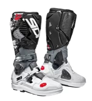 Image of Sidi Crossfire 3 SRS White Grey Black Motorcycle Boots 43