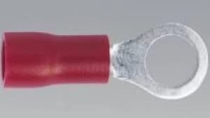 Image of Genuine SEALEY RT25 Easy-Entry Ring Terminal Ø5.3mm (2BA) Red Pack of 100