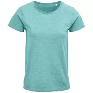 Image of SOLS Womens/Ladies Crusader Heather Organic T-Shirt (L) (Light Green)