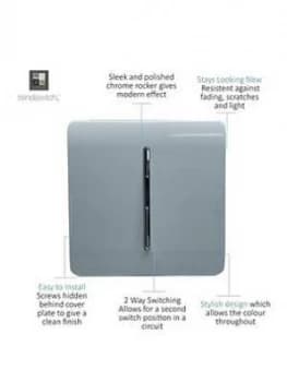 Image of Trendiswitch 1G 2W 10 Amp Light Switch Cool Grey