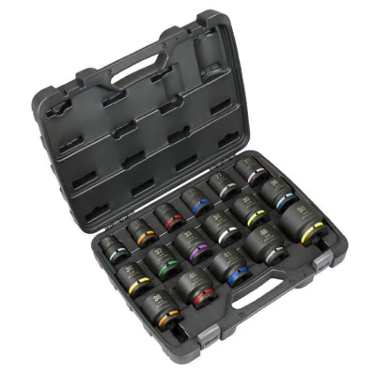 Image of Sealey Premier 17 Piece 3/4" Drive Hexagon Impact Socket Set 3/4" AK8892M