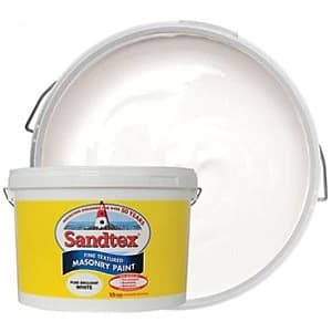Image of Sandtex Fine Textured Masonry Paint - Pure Brilliant White 10L